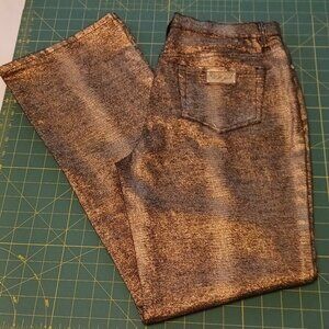 DG2 Gold Metallic Denim